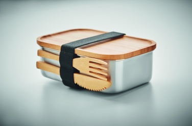 Logo trade promotional giveaways image of: Stainless steel lunchbox 600ml