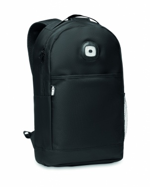 Logo trade business gifts image of: Backpack in RPET & COB light