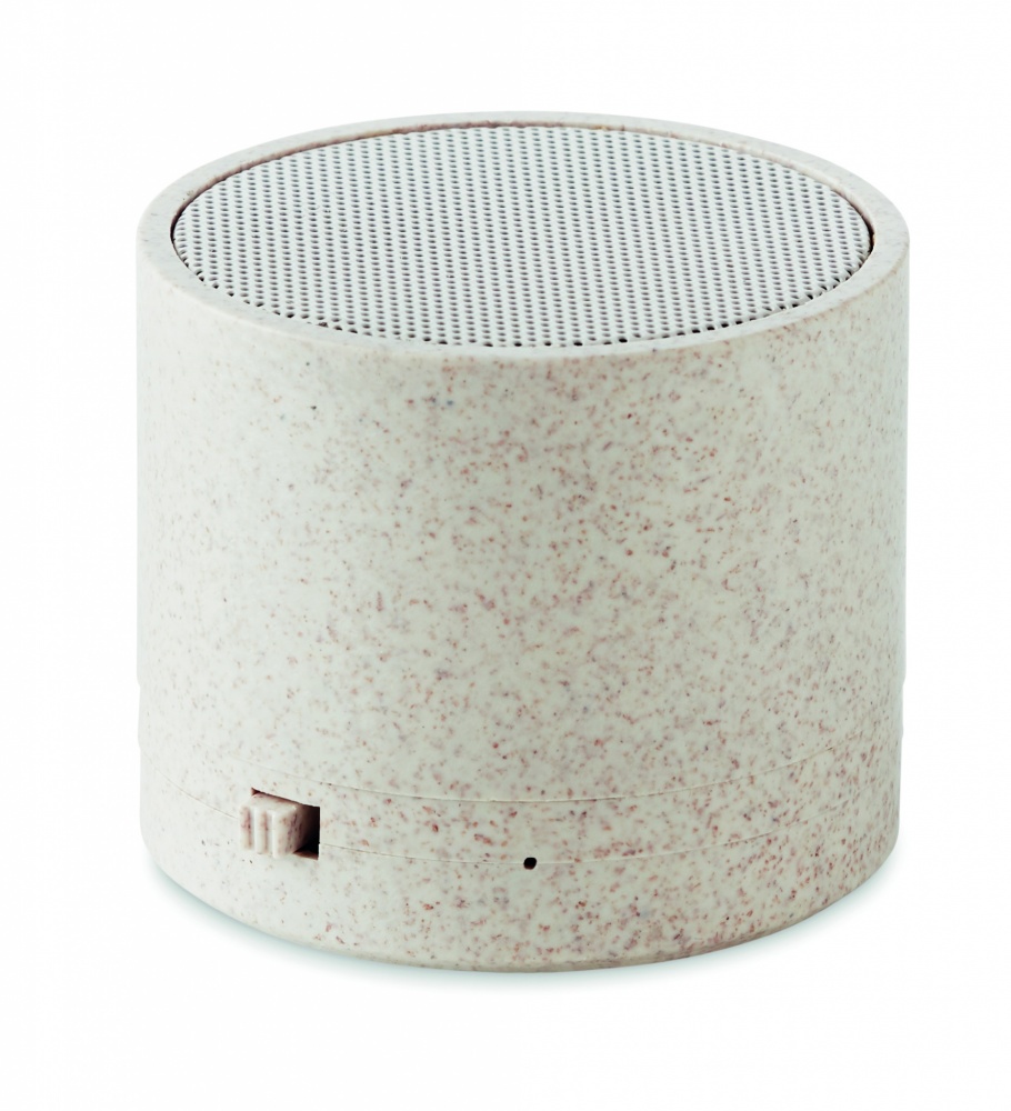 Logo trade promotional merchandise photo of: 3W speaker in wheat straw/ABS