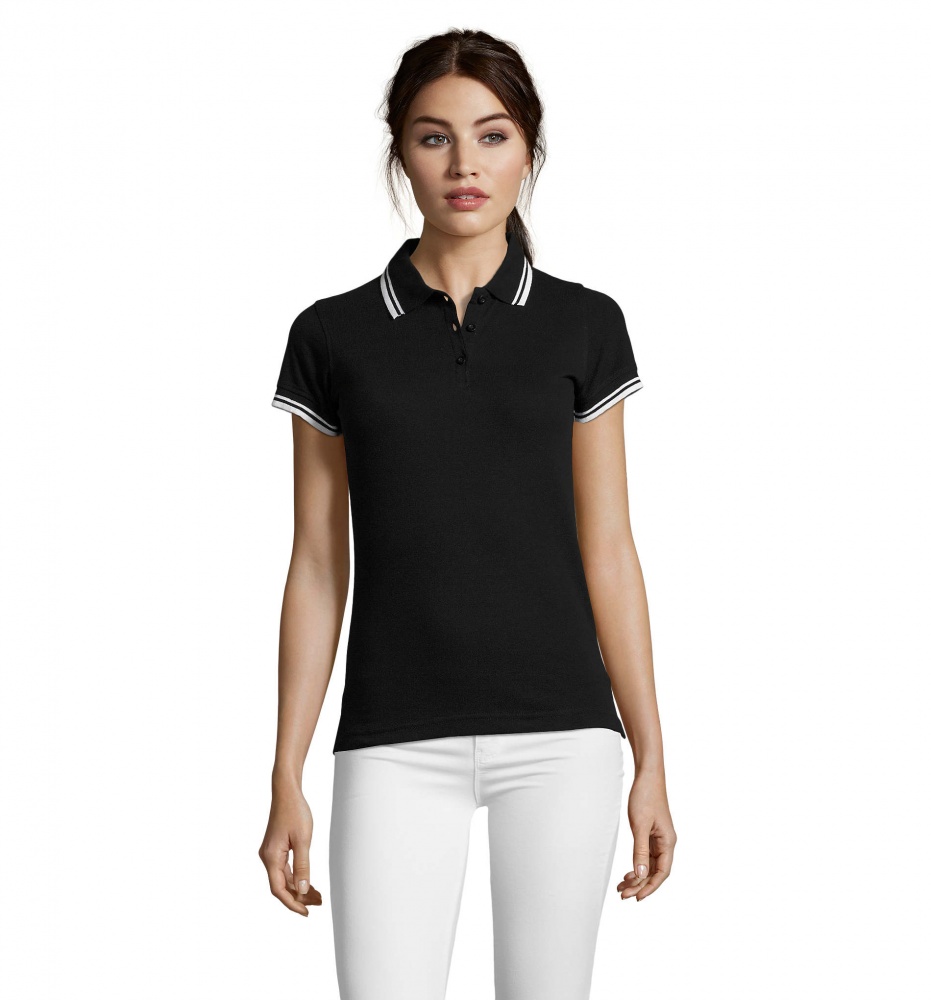 Logo trade promotional giveaways image of: PASADENA women polo 200g