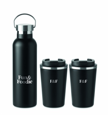 Logo trade corporate gifts image of: Stainless steel double wall set