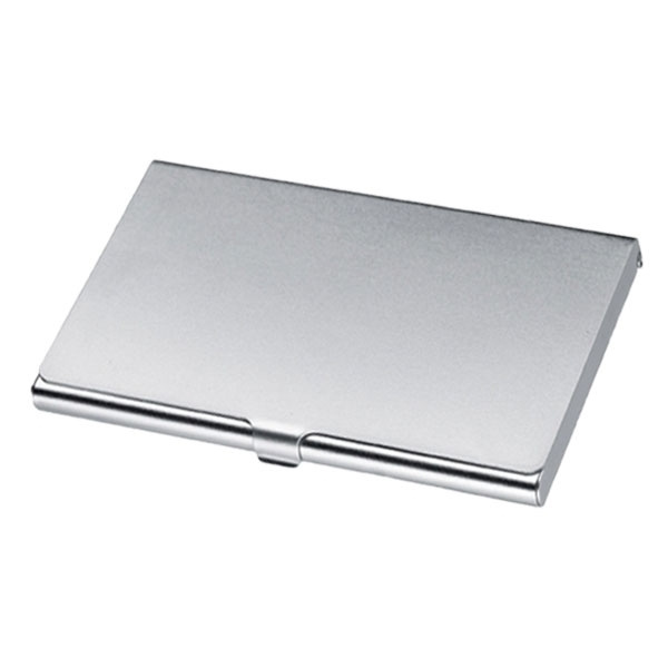 Logo trade business gifts image of: Metal business card holder CORNWALL