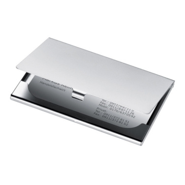 Logo trade promotional merchandise photo of: Metal business card holder CORNWALL