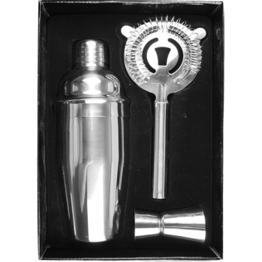 Logo trade corporate gifts picture of: Metal cocktail set, 3-piece MESSINA