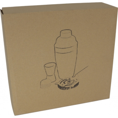 Logo trade promotional item photo of: Metal cocktail set, 3-piece MESSINA