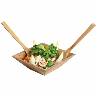 Logo trade business gifts image of: Bamboo salad servers CAPUA