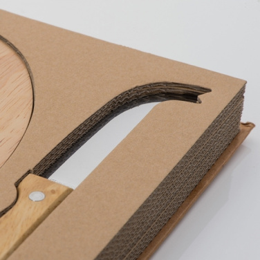 Logo trade corporate gifts picture of: Cheese chopping board with knife GOUDA