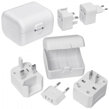 Logo trade corporate gifts image of: Travel adapter PERU