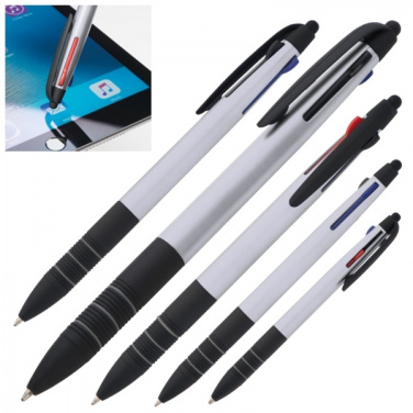 Logo trade business gifts image of: Plastic ballpen 3in1 BOGOTA