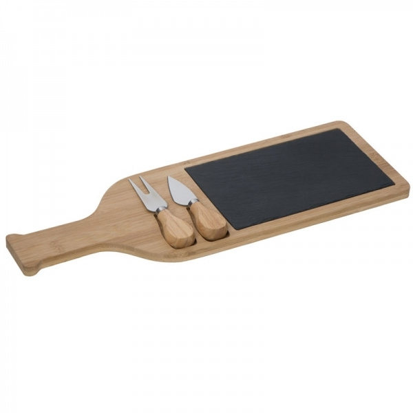 Logotrade promotional item picture of: Cheese chopping board with slate plate CALAIS