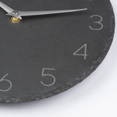 Logotrade promotional gift picture of: Slate wall clock GRAZ