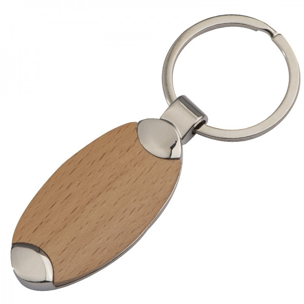 Logo trade business gifts image of: Wooden keyring BALTRUM