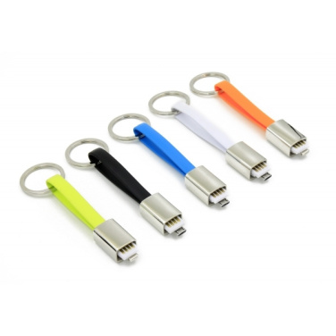 Logotrade promotional product image of: Data transfer cable and keyring