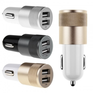 Logo trade promotional merchandise picture of: Metal car charger