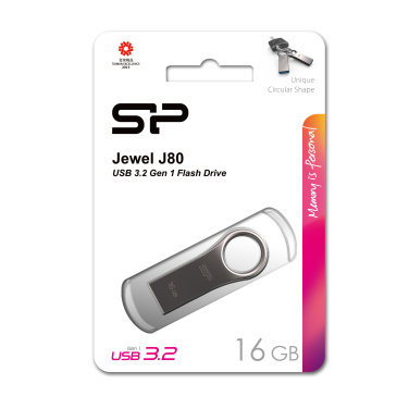 Logo trade promotional giveaways picture of: Pendrive 3.0 Silicon Power JEWEL J80 TITANIUM 16GB
