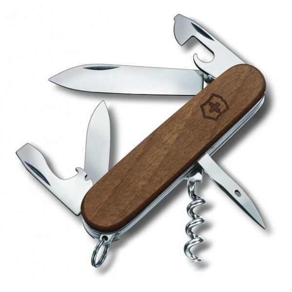 Logo trade business gifts image of: Pocket Knife Spartan Wood Victorinox
