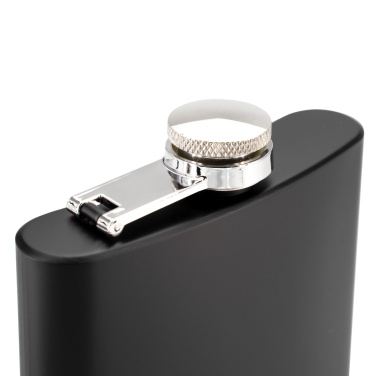 Logo trade advertising products picture of: Hip flask OLYMPOS Schwarzwolf