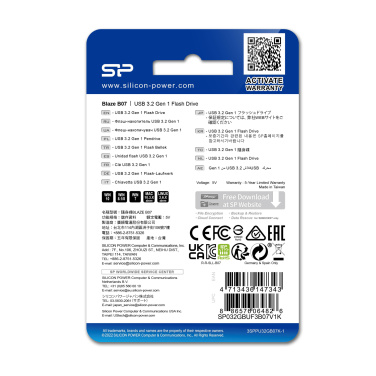 Logo trade promotional giveaways image of: PENDRIVE SILICON POWER BLAZE - B07 3.2 16GB