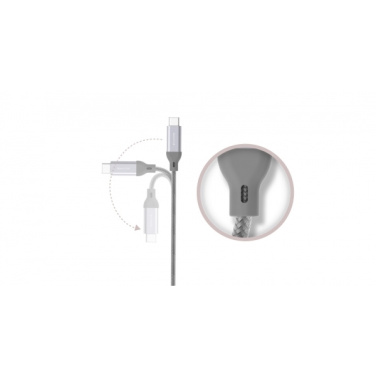 Logotrade promotional gift picture of: Nylon data transfer cable LK30 Type - C Quick Charge 3.0