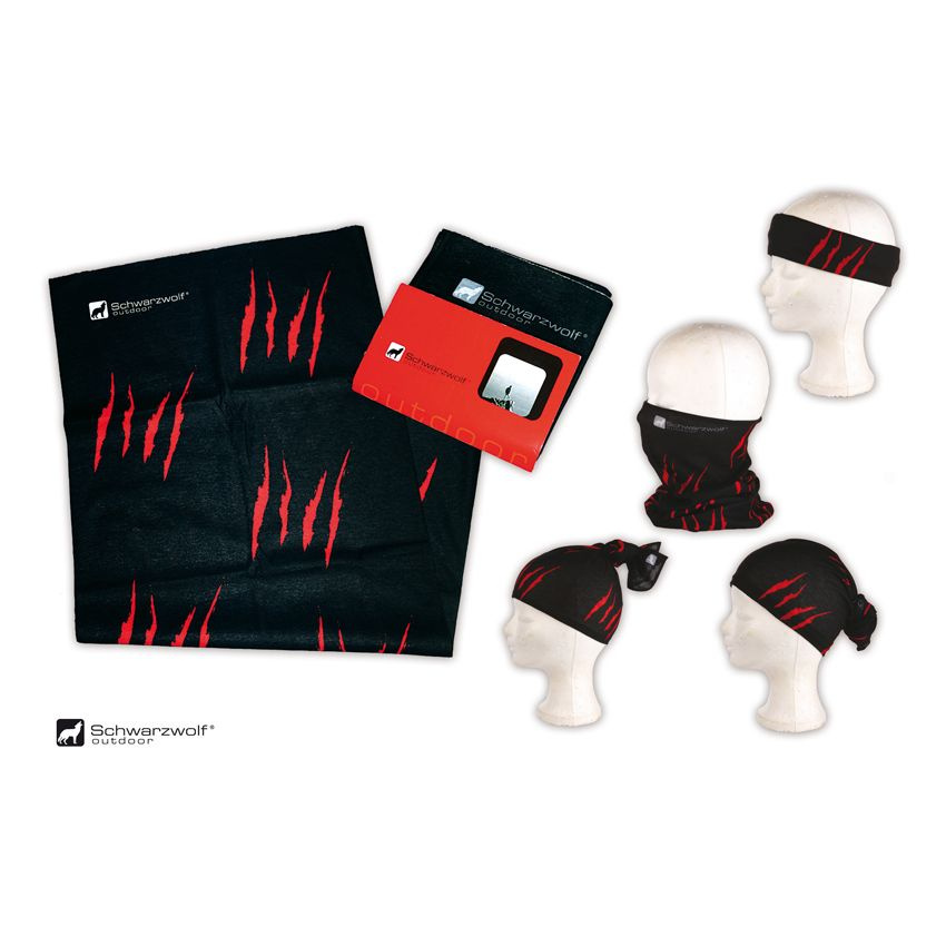 Logo trade promotional gifts picture of: Multifunction bandana BANDANA Schwarzwolf