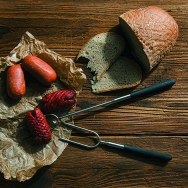 Logo trade business gifts image of: BBQ forks LIPNO Schwarzwolf