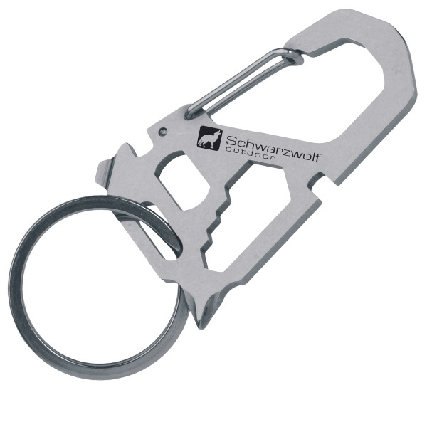 Logotrade corporate gift image of: Multifunctional keychain ANTISANA Schwarzwolf