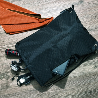 Logo trade corporate gifts picture of: Drawstring bag NUNAVUT Schwarzwolf