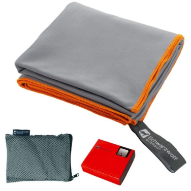 Logotrade promotional gift image of: Towel MALAREN Schwarzwolf