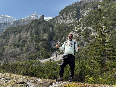 Logotrade corporate gift picture of: Trekking poles DENALI Schwarzwolf