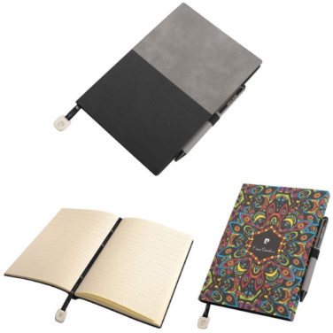 Logo trade promotional giveaways image of: Notepad A5 & ballpoint pen REPORTER Pierre Cardin