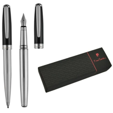 Logo trade promotional gifts image of: Writing set ballpoint pen & fountain pen CHRISTOPHE Pierre Cardin