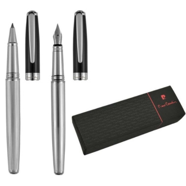 Logotrade promotional gift image of: Writing set fountain pen & roller CHRISTOPHE Pierre Cardin