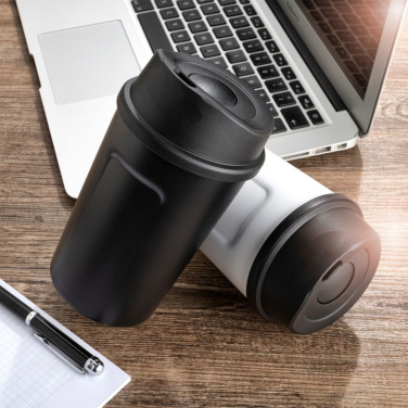 Logo trade promotional giveaway photo of: Thermo mug LIARD Schwarzwolf