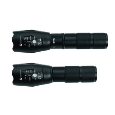 Logo trade promotional merchandise photo of: Flashlight DELGADA Schwarzwolf