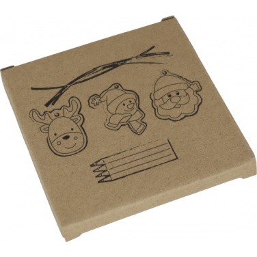 Logo trade promotional giveaway photo of: Christmas tree tag painting set DRESDEN