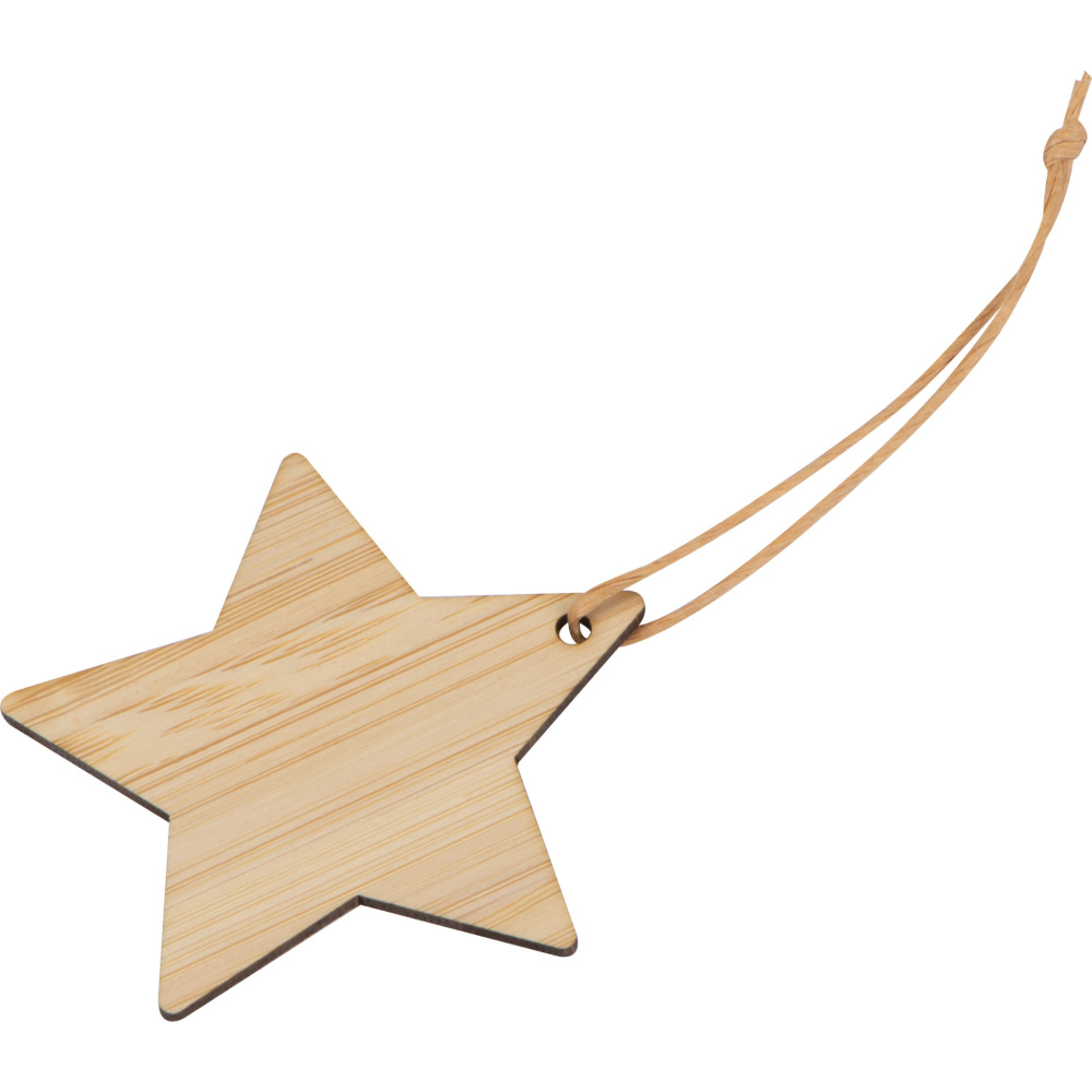 Logo trade advertising product photo of: Bamboo star pendant FOGGIA