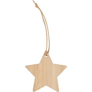 Logotrade promotional products photo of: Bamboo star pendant FOGGIA