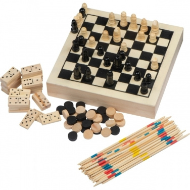 Logotrade promotional gift image of: Wooden game collection RIGA