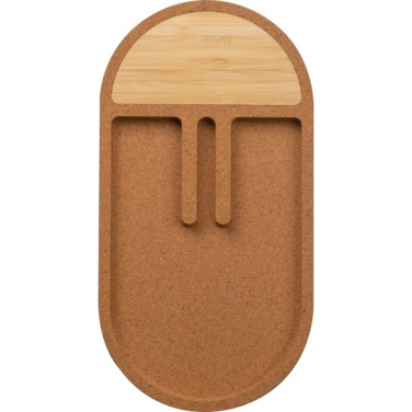 Logo trade promotional merchandise photo of: Desk organiser with charging station LANCASTER