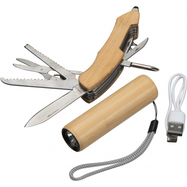 Logo trade corporate gifts picture of: Set Torch and pocket knife OLDHAM