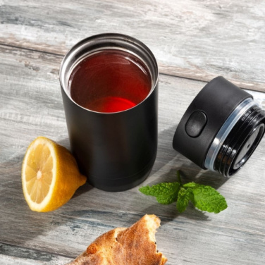 Logo trade promotional merchandise picture of: Thermo mug ADRASAN 240 ml Schwarzwolf