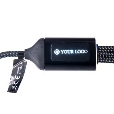 Logotrade promotional giveaway picture of: 3 in 1 cable with elighted logo Pierre Cardin