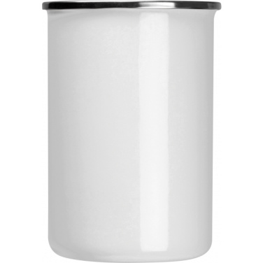 Logo trade promotional merchandise photo of: Enamel cup Adelaine