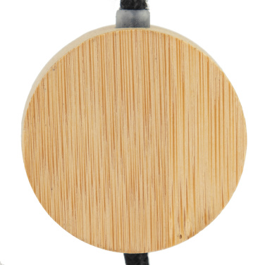 Logo trade promotional gifts picture of: 4in1 long wooden cable with elighted logo for engraving