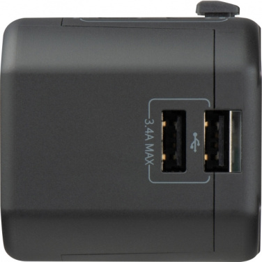 Logo trade promotional merchandise photo of: Travel Adapter Maracena
