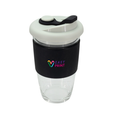 Logo trade corporate gifts image of: Glass coffee cup 424 ml