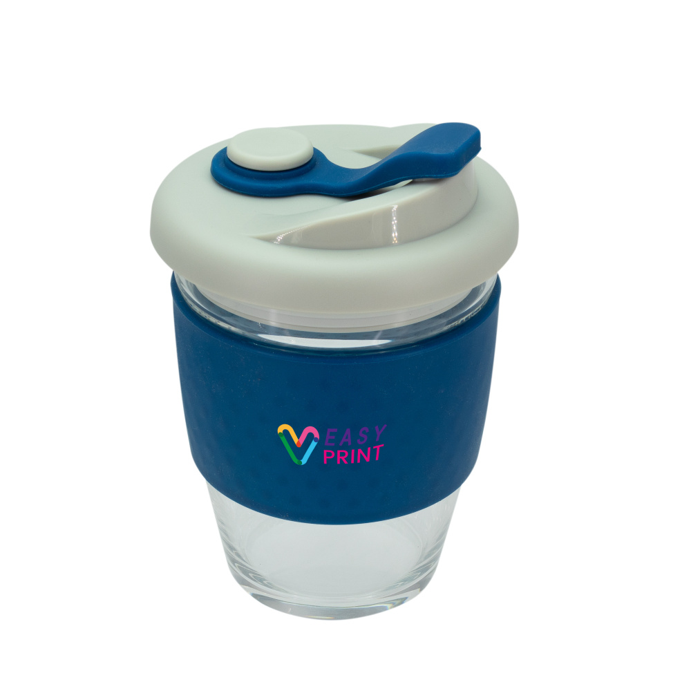Logo trade promotional merchandise image of: Glass coffee cup 340 ml