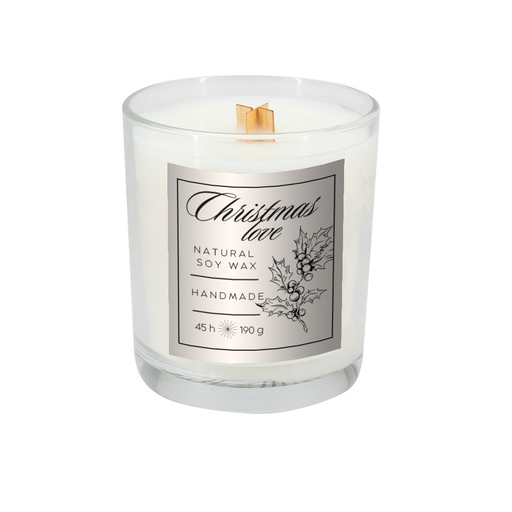 Logotrade promotional products photo of: Soy candle 190g Christmas love