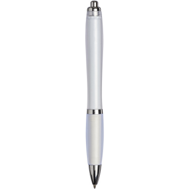 Logotrade promotional gift picture of: Curvy ballpoint pen with frosted barrel and grip