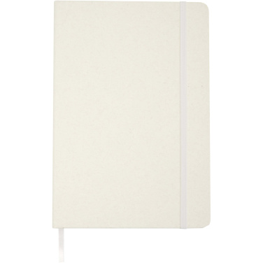 Logo trade promotional giveaway photo of: Bass A5 recycled hard cover notebook with lined pages